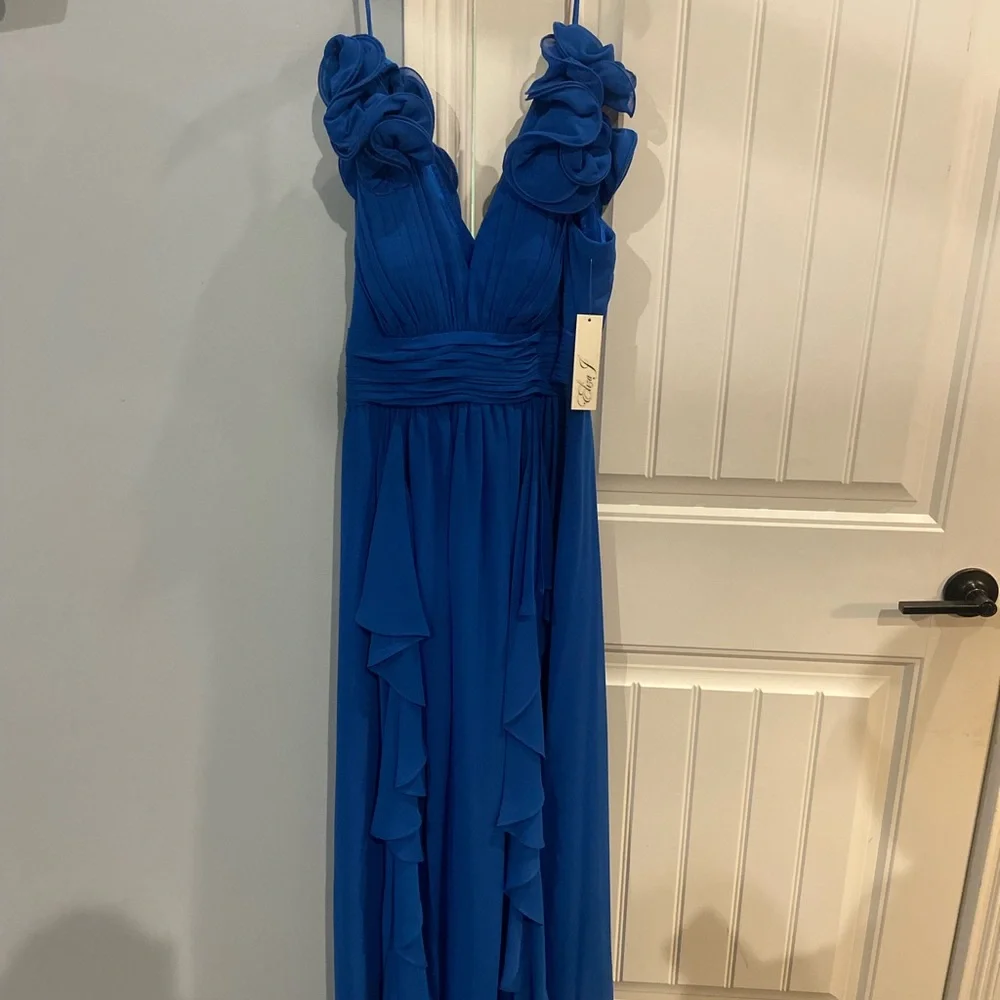 Eliza J Royal Blue Maxi Dress - Picture 2 of 4